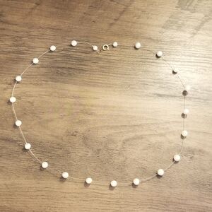 14K Gold & Stationary Pearls Necklace